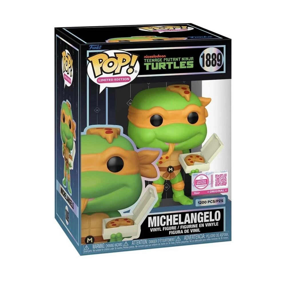 Funko Pop! TMNT Michelangelo #1889 LE 1200 Vinyl Figure W/ Protective case